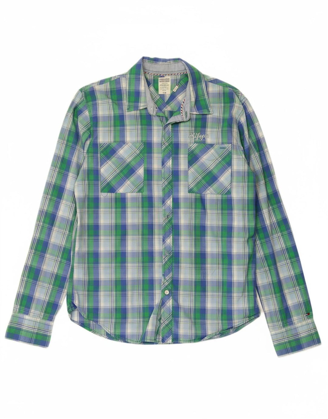 TOMMY HILFIGER Mens Shirt Large Multicoloured Check Cotton