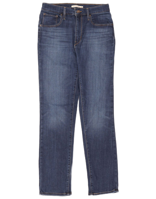 Levi's Womens 724 High Rise Straight Jeans W30 L30 Blue Cotton