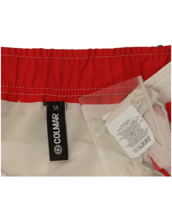Colmar Mens Graphic Swimming Shorts IT 54 XL Red Colourblock Polyester