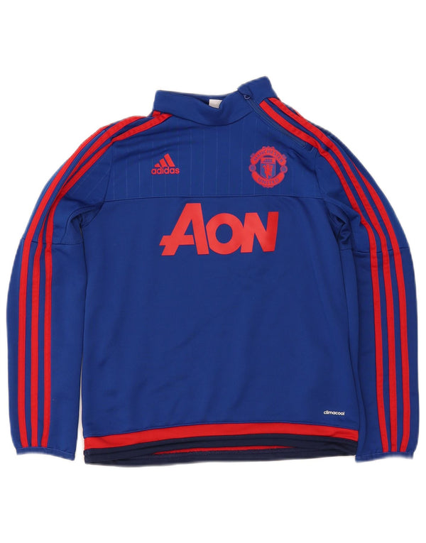 ADIDAS Boys Climacool Graphic Pullover Tracksuit Top 9-10 Years Blue