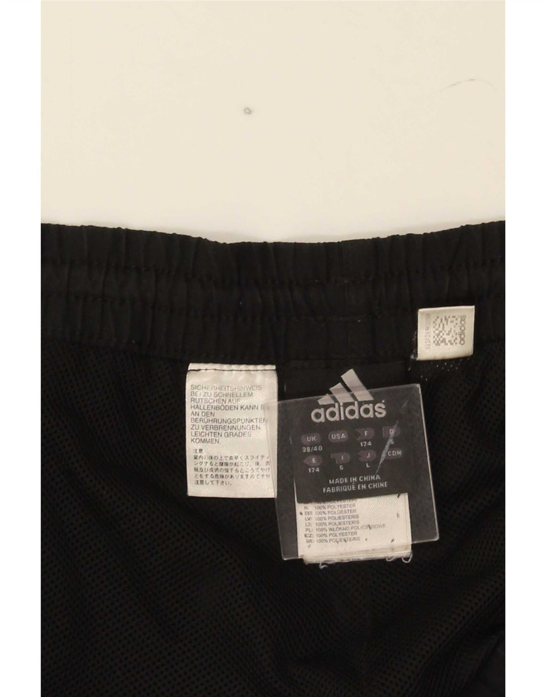 Adidas Mens Tracksuit Trousers Joggers UK 38/40 Medium Black Polyester