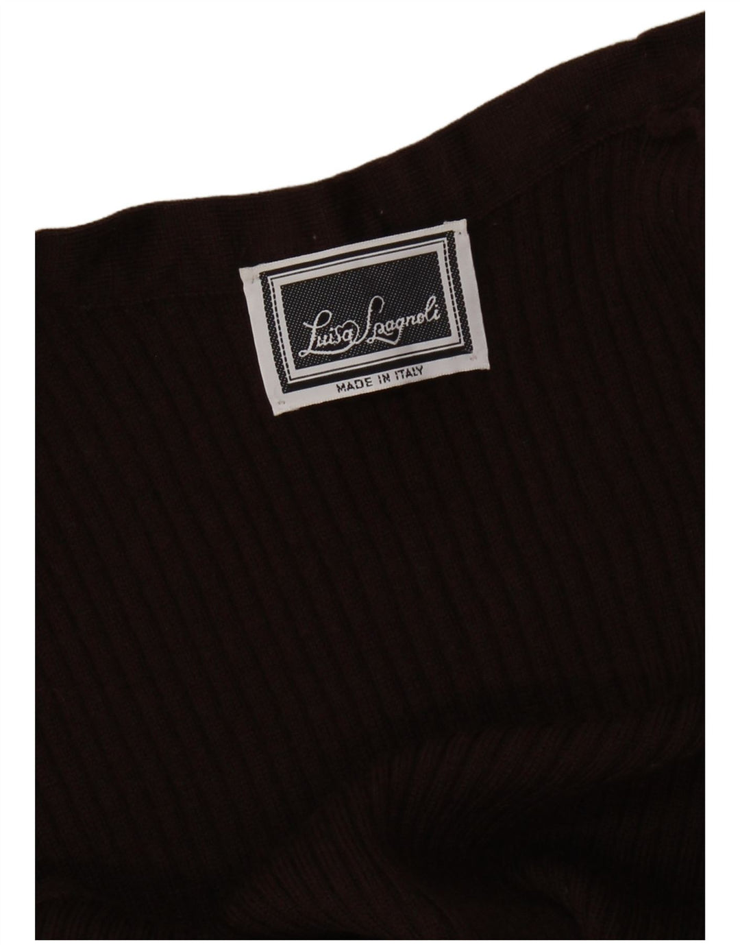 LUISA SPAGNOLI Womens Sleeveless Open Cardigan Sweater UK 14 Medium Brown