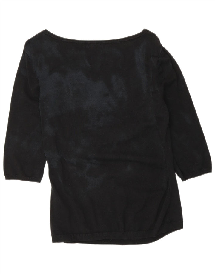 Phase Eight Womens Top 3/4 Sleeve UK 12 Medium  Black Viscose