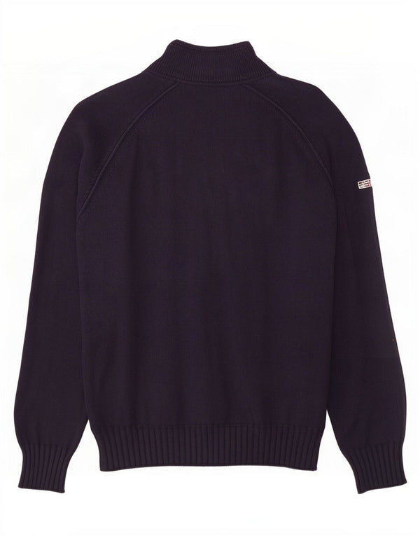 Napapijri Mens Geographic Full Zip Cardigan Sweater Small Navy Blue