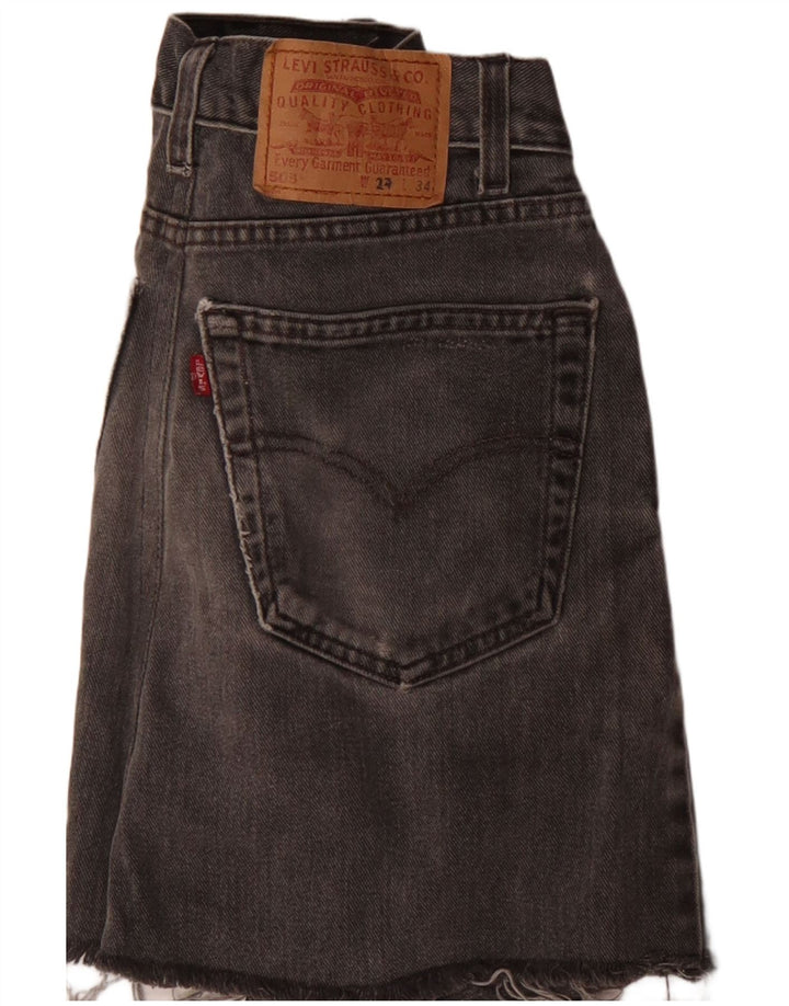 Levi's Womens 503 Denim Skirt W24 XS Grey