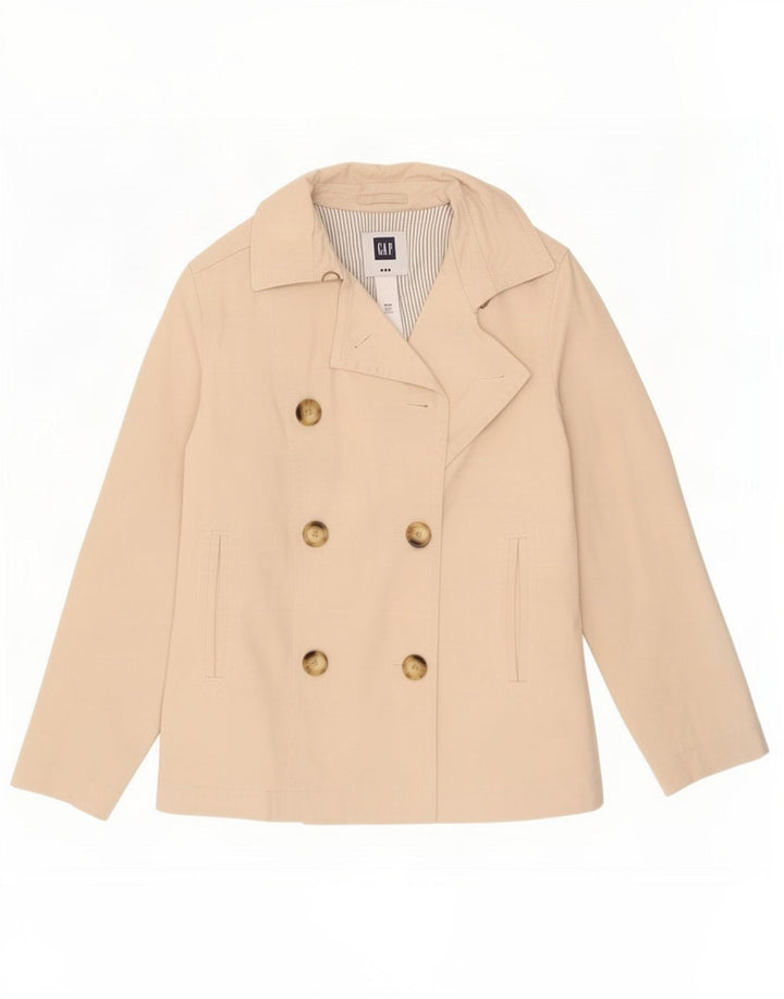 Gap Womens Pea Coat UK 12 Medium Beige Cotton