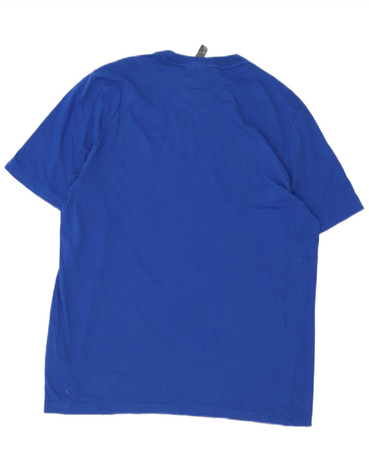 Adidas Mens Graphic T-Shirt Top Medium Blue Cotton