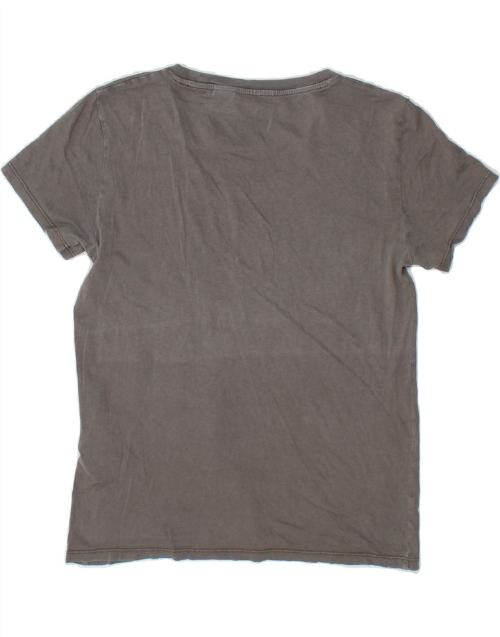 LEVI'S Womens Graphic T-Shirt Top UK 10 Small Grey Vintage Levi's and Second-Hand Levi's from Messina Hembry 