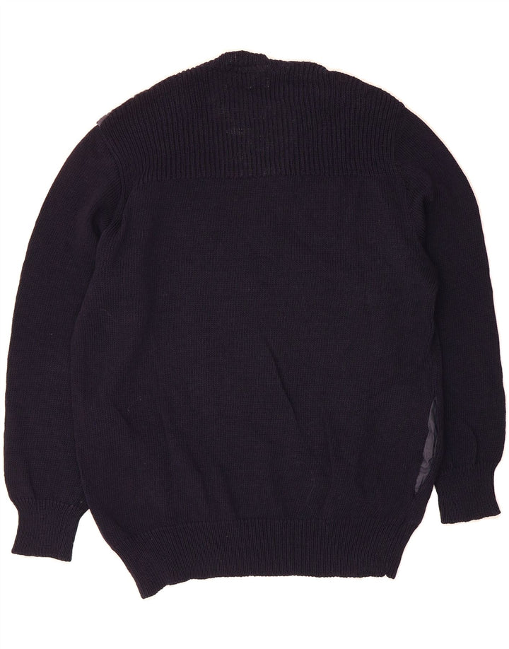 ICEBERG Mens V-Neck Jumper Sweater XL Navy Blue Vintage Iceberg and Second-Hand Iceberg from Messina Hembry 