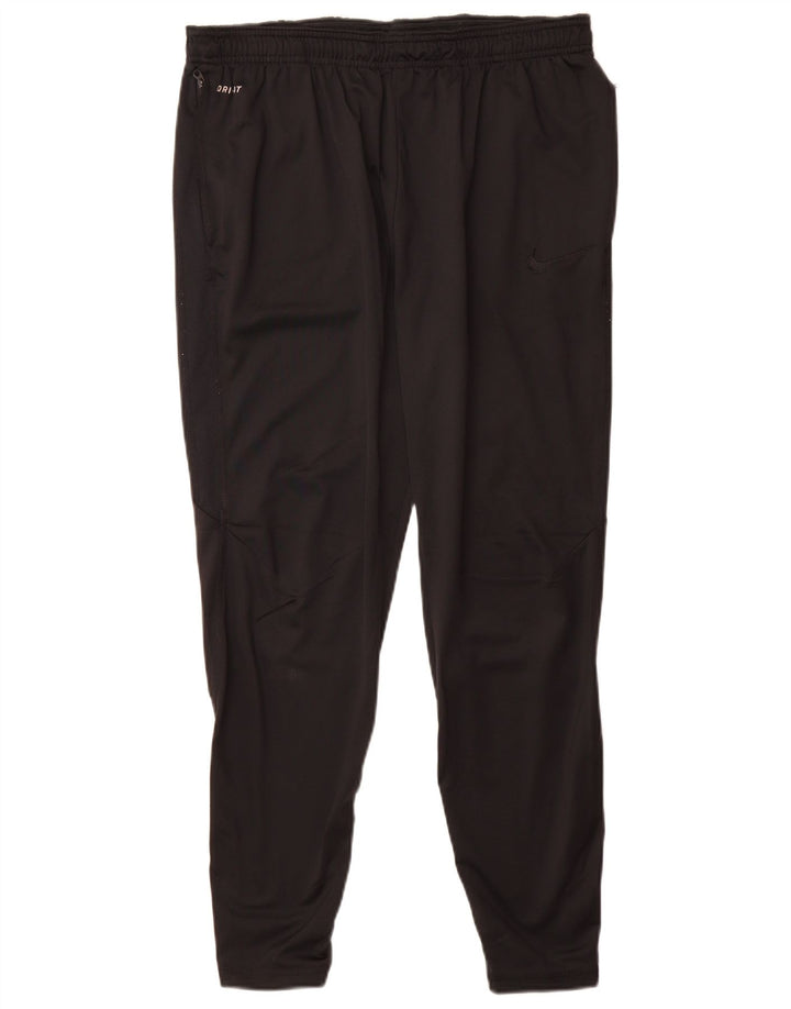 Nike Mens Dri Fit Tracksuit Trousers XL Black Polyester
