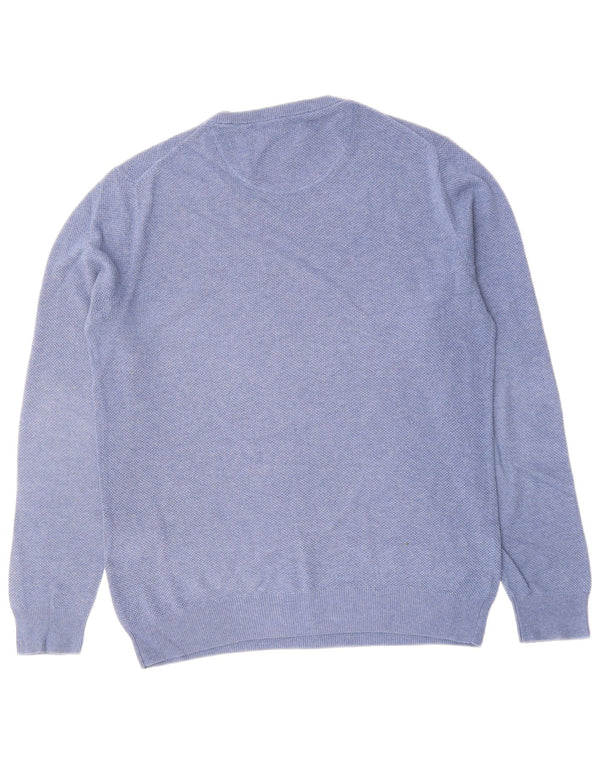 GANT Mens Crew Neck Jumper Sweater Medium Blue Cotton