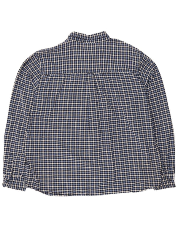 Mountain Warehouse Mens Flannel Shirt 3XL Navy Blue Gingham Cotton