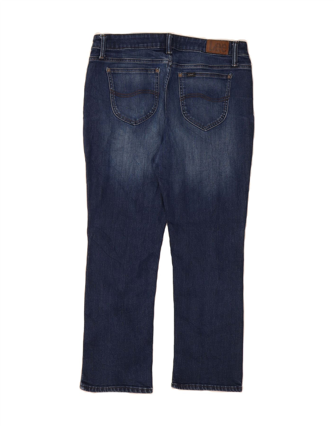 LEE Womens Mid Rise Straight Regular Cropped Jeans W32 L25 Blue Vintage Lee and Second-Hand Lee from Messina Hembry 