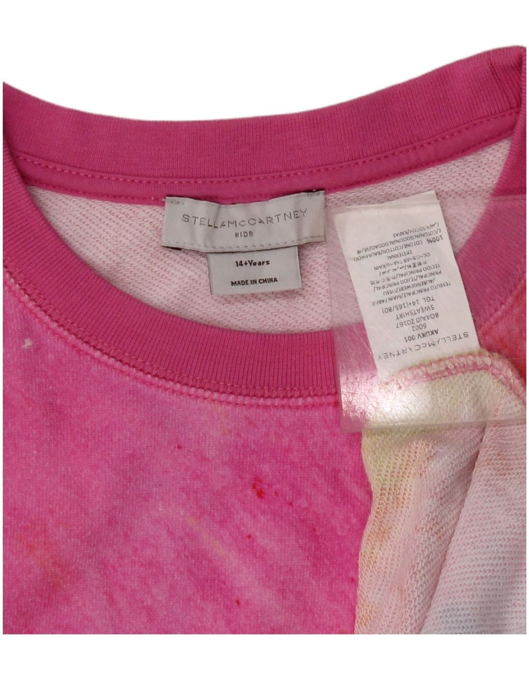 STELLA MCCARTNEY Girls Sweatshirt Jumper 14-15 Years Multicoloured Tie Dye