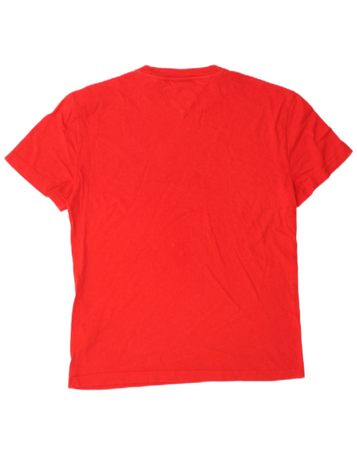 TOMMY HILFIGER Mens Graphic T-Shirt Top Small Red Cotton