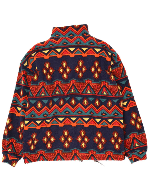 Polartec Mens Fleece Jacket UK 40 Large Multicoloured Geometric Polyester