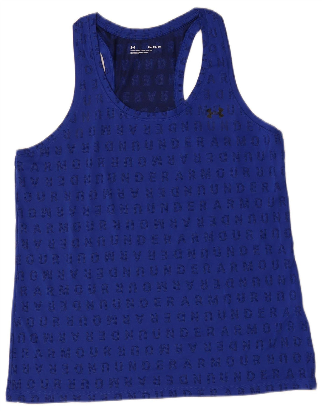 UNDER ARMOUR Womens Graphic Vest Top UK 18 XL Blue Polyester
