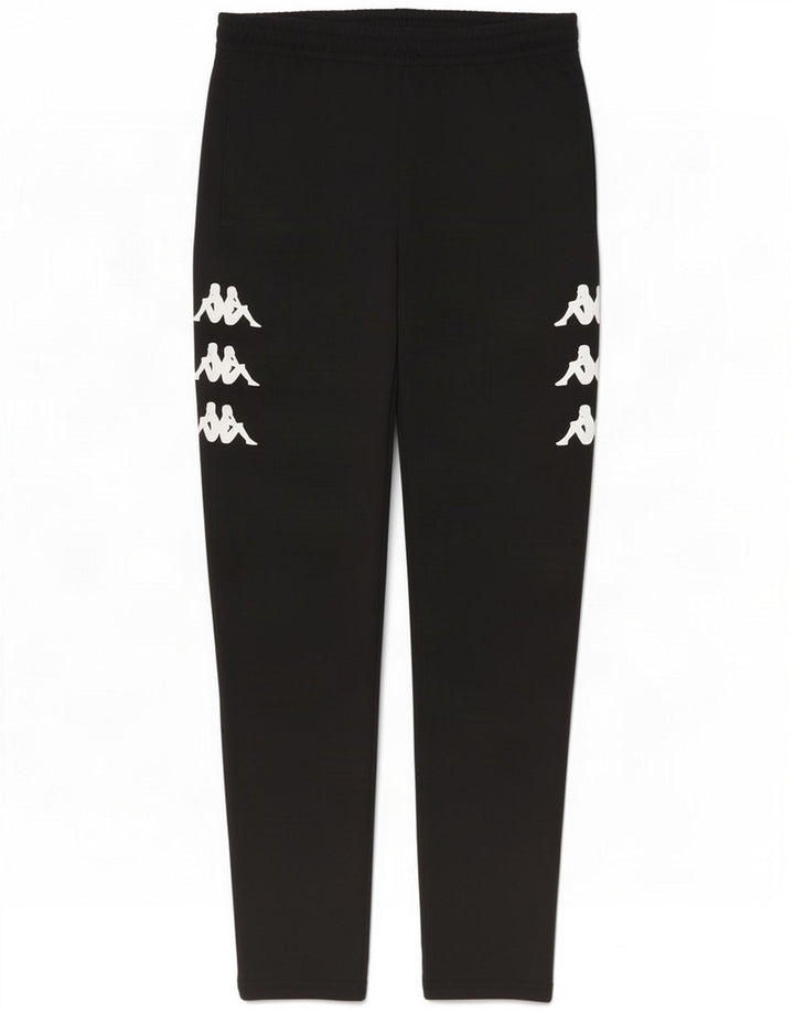 Kappa Mens Graphic Tracksuit Trousers Small Black Polyester