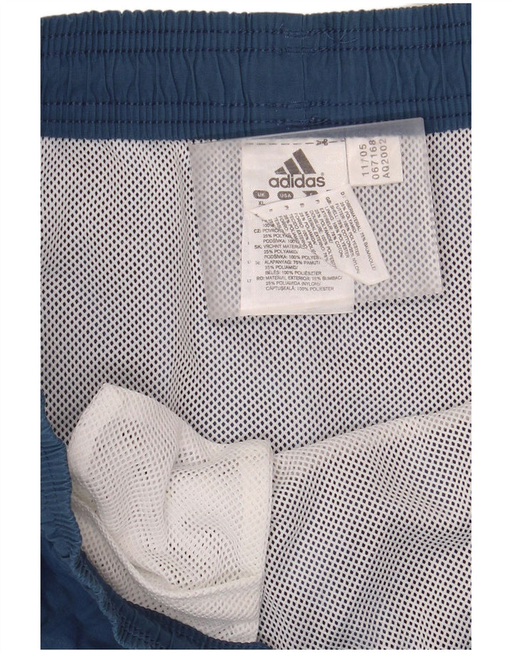 ADIDAS Mens Swimming Shorts XL Blue Cotton