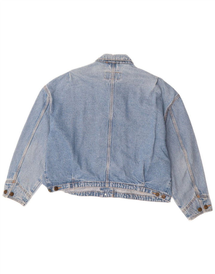 EDDIE BAUER Womens Oversized Denim Jacket UK 14 Medium Blue Cotton