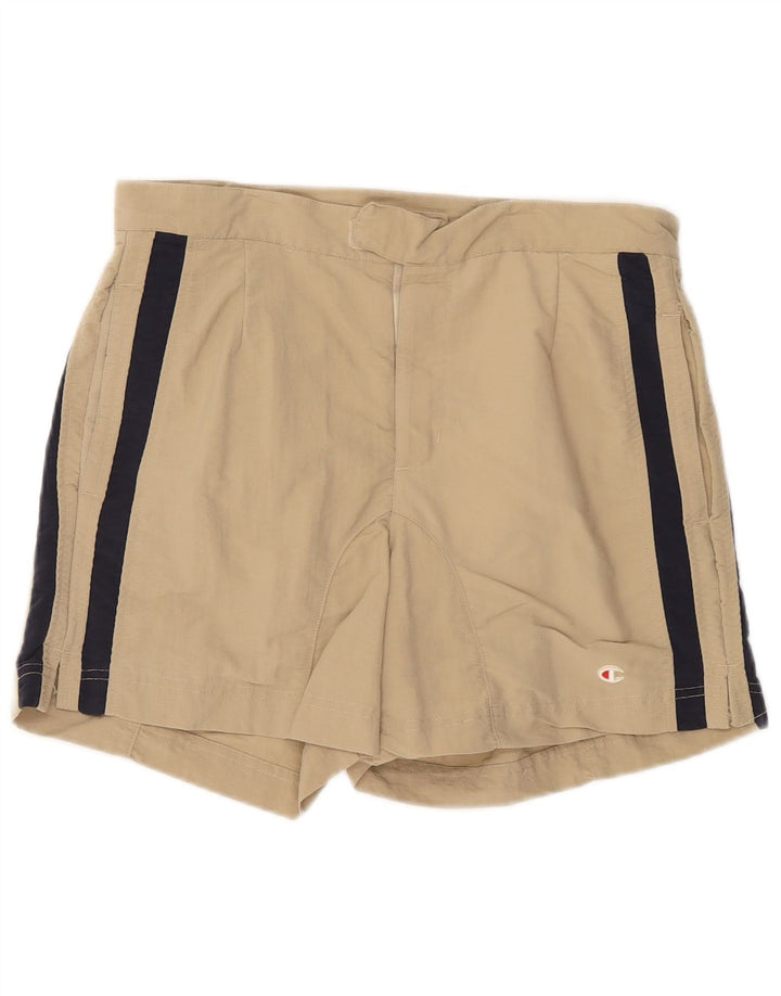 Champion Mens Swimming Shorts Large  Beige Striped