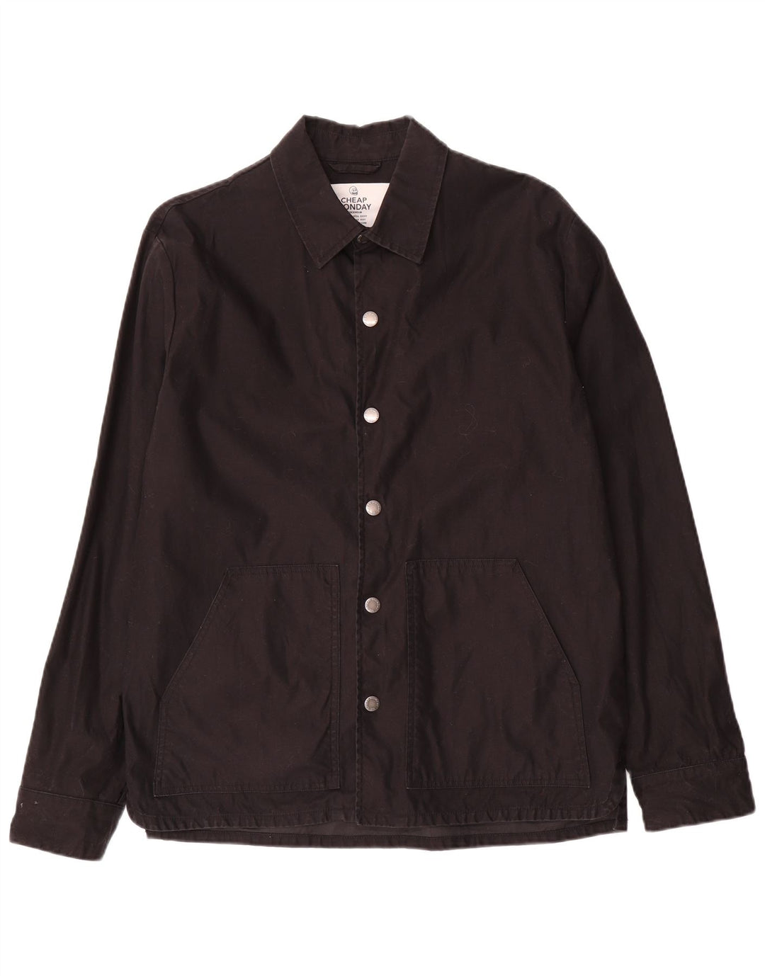 Cheap Monday Mens Graphic Bomber Jacket UK 38 Medium Black Cotton