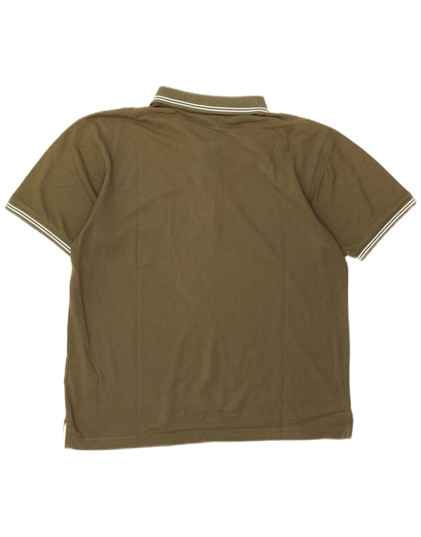 Champion Mens Polo Shirt Medium Green Cotton