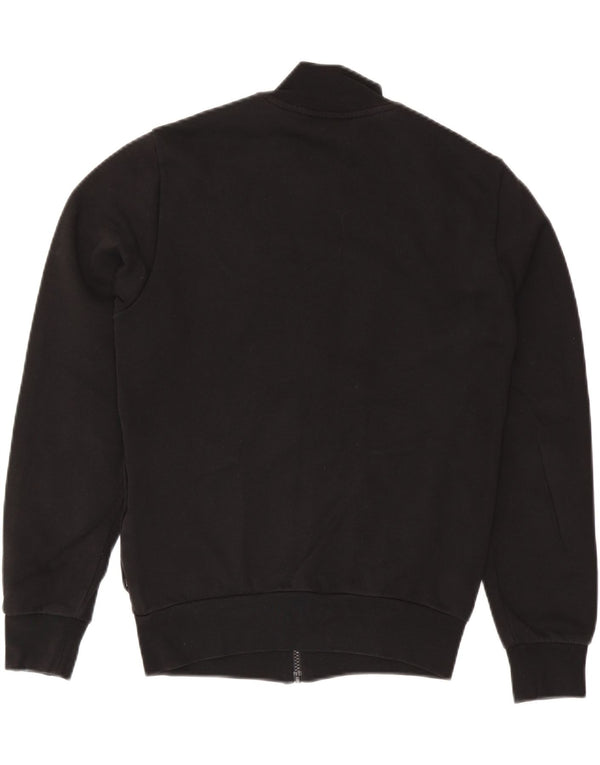 LACOSTE Mens Regular Fit Tracksuit Top Jacket Size 3 Small Black Cotton