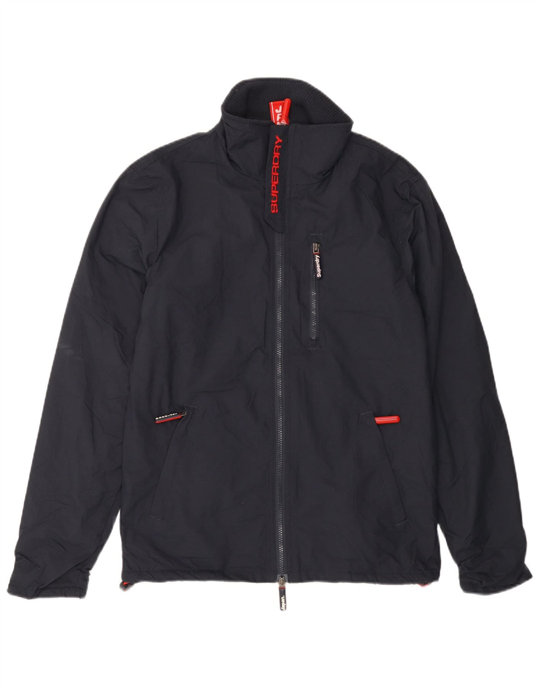 SUPERDRY Mens The Windhiker Windbreaker Jacket UK 36 Small Navy Blue