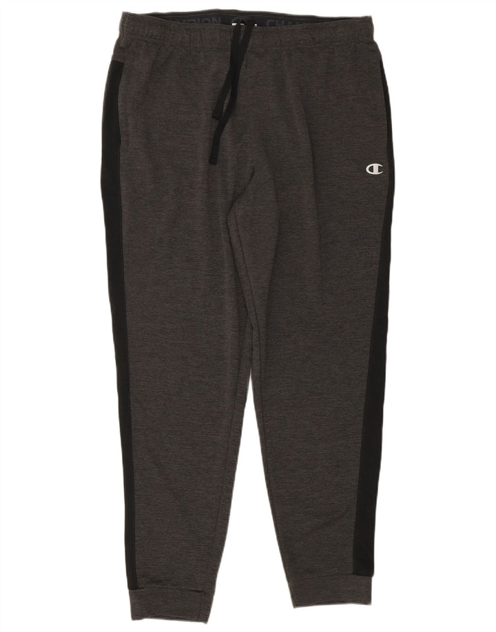 CHAMPION Mens Tracksuit Trousers Joggers XL  Grey Colourblock Polyester