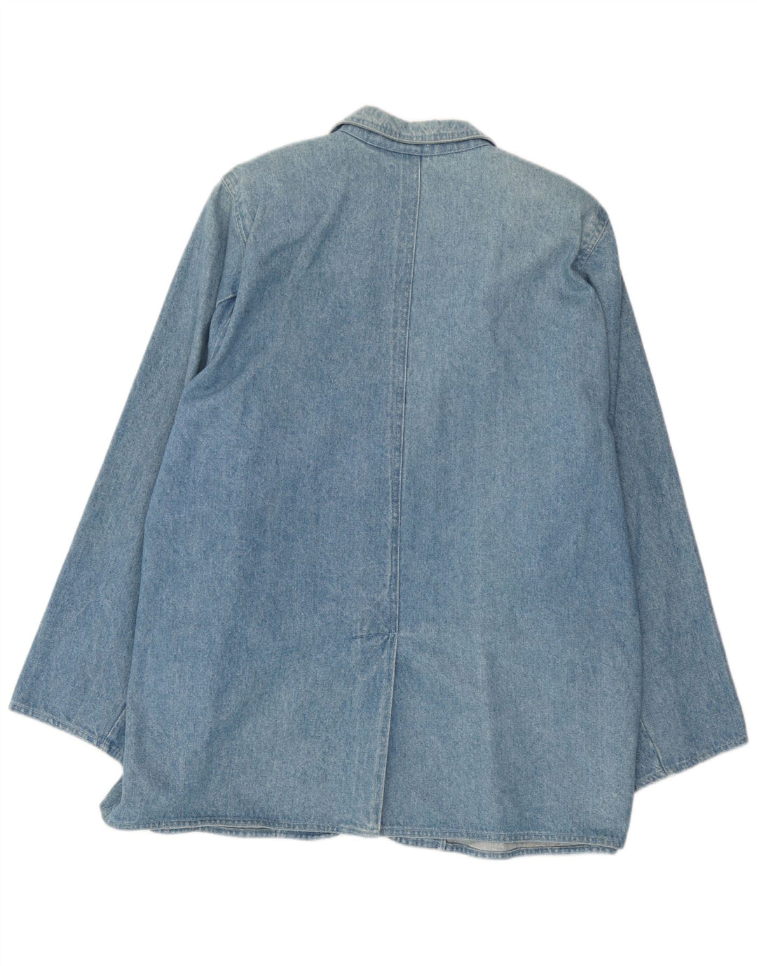 Vintage Womens 2 Button Denim Blazer Jacket UK 18 XL Blue