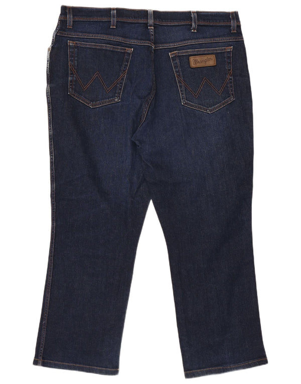 Wrangler Mens Texas Regular Fit Straight Jeans W40 L30 Navy Blue Cotton