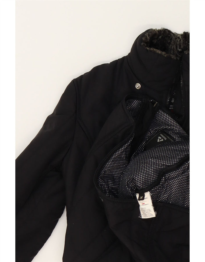 REFRIGIWEAR Womens Padded Jacket UK 10 Small Black Polyamide Vintage Refrigiwear and Second-Hand Refrigiwear from Messina Hembry 