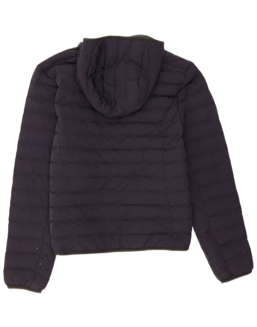 Lacoste Mens Hooded Padded Jacket EU 46 Small Navy Blue Polyamide