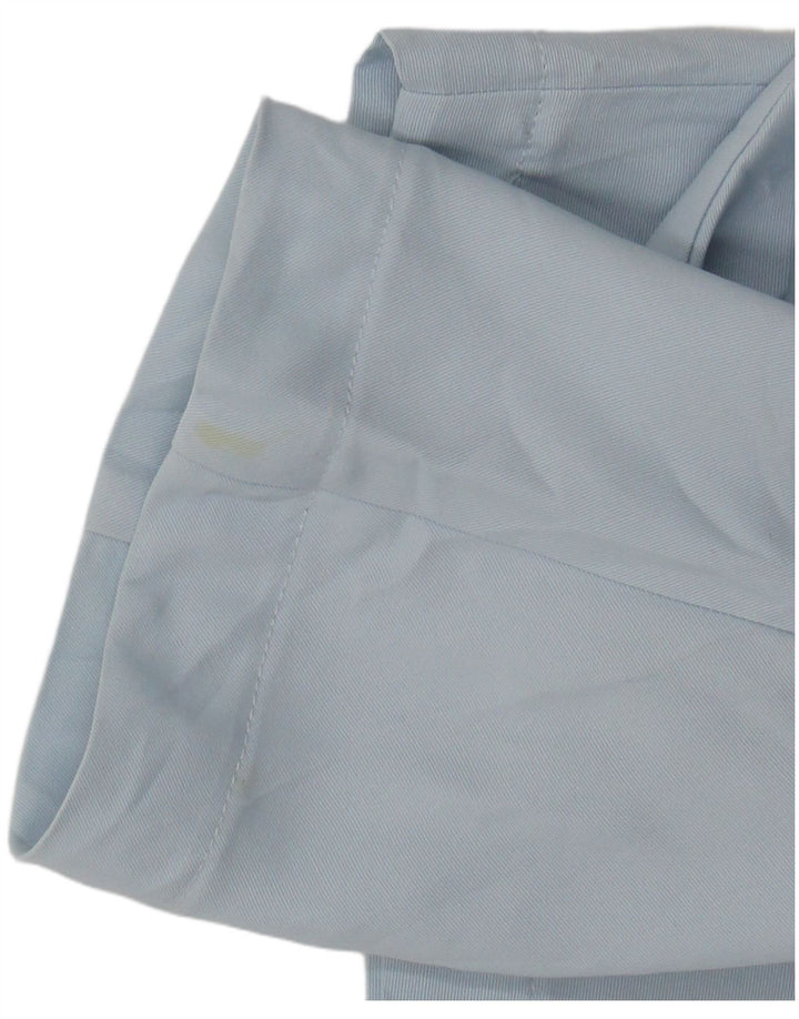 Zara Womens Crop Blouse Top UK 14 Large Blue Viscose