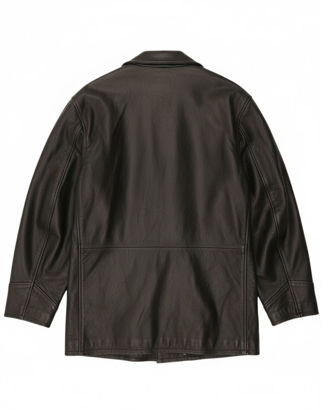 Vintage Mens Leather Jacket UK 40 Large Black Leather