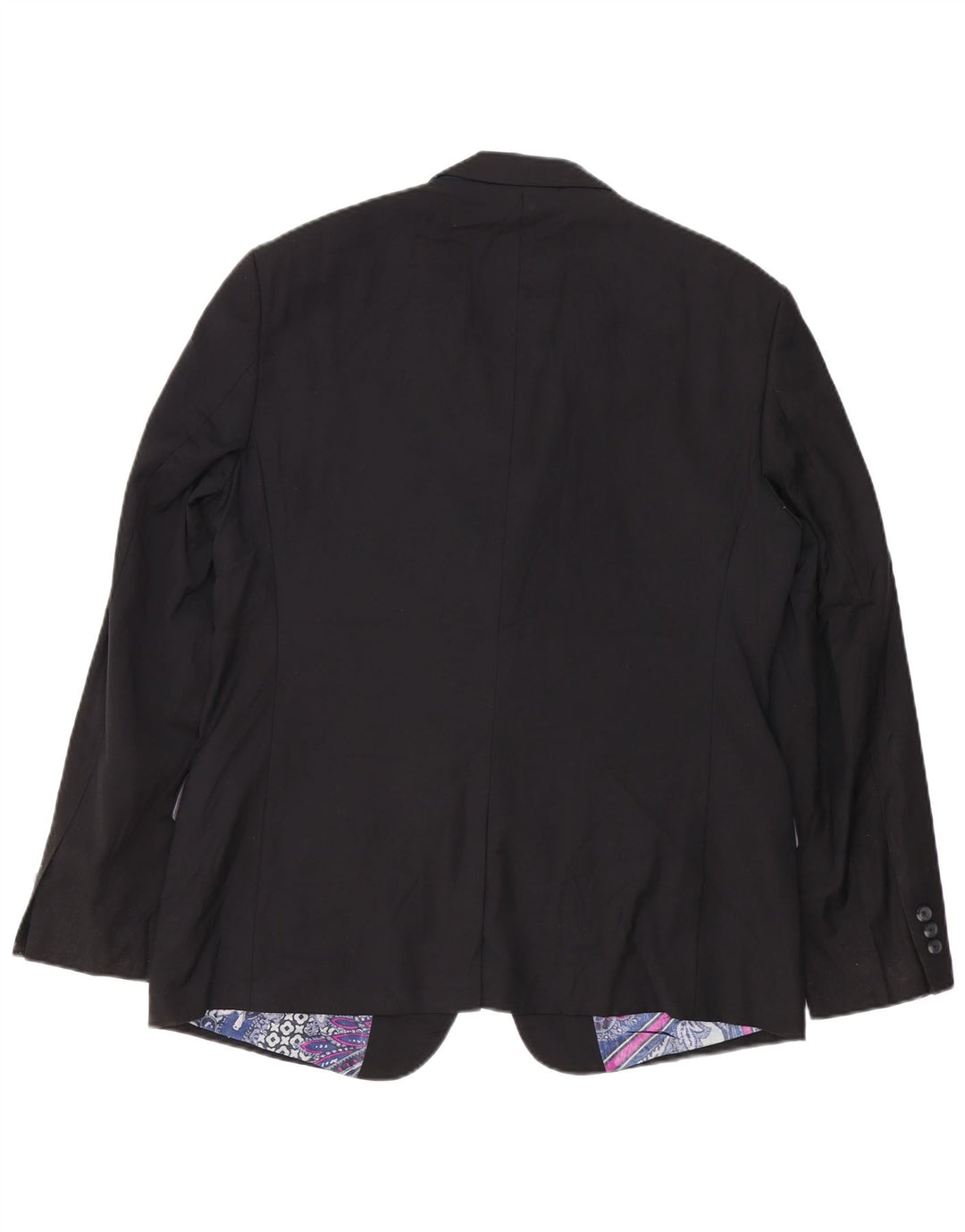 TED BAKER Mens 2 Button Blazer Jacket UK 42 XL Black Wool