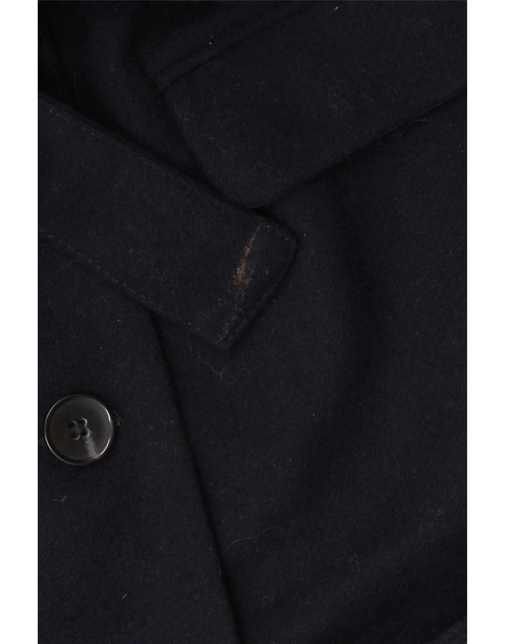 Levi's Womens Overcoat UK 14 Medium Navy Blue Wool