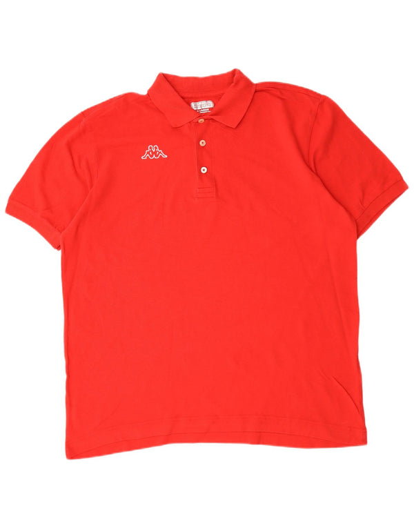Kappa Mens Polo Shirt XL Red Cotton