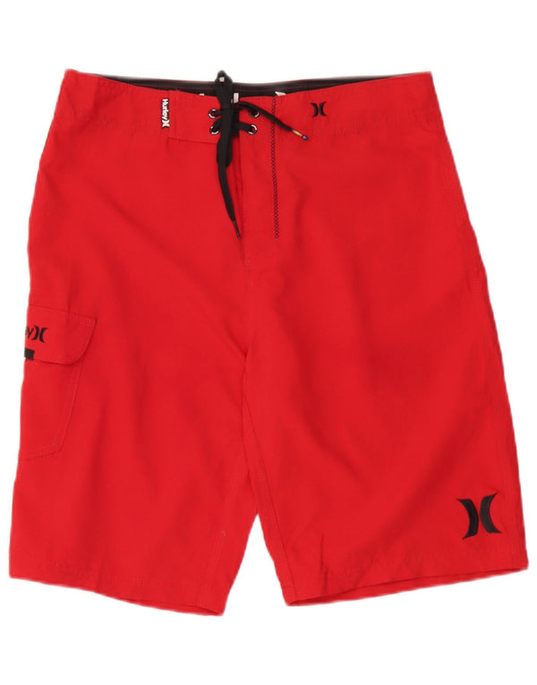 Hurley Mens Swimming Shorts Medium  Red Polyester