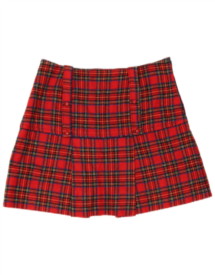 Vintage Womens Mini Skirt W30 Medium Red Plaid