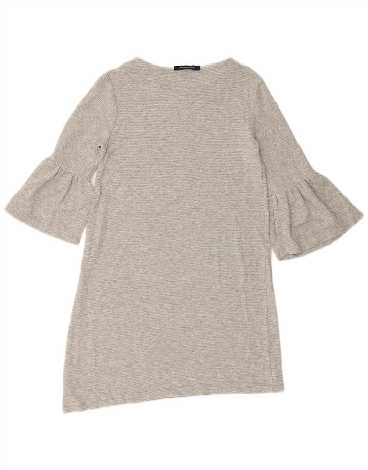 FRENCH CONNECTION Womens 3/4 Sleeve Jumper Dress UK 10 Small Grey Viscose