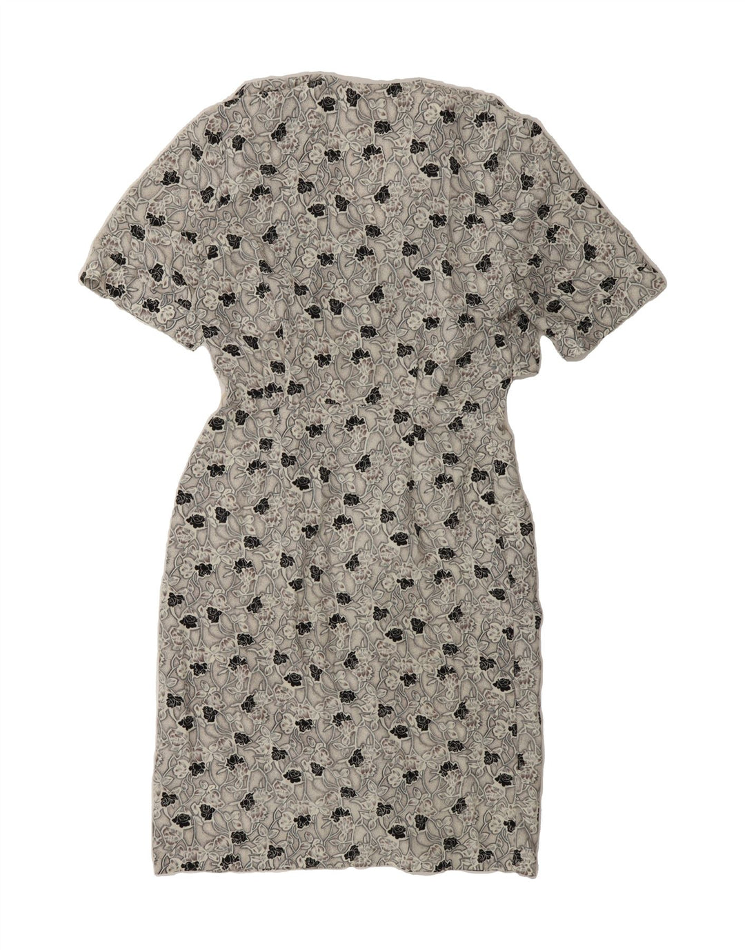 IMPROMPTU Womens Sheath Dress UK 14 Medium Grey Floral Vintage Impromptu and Second-Hand Impromptu from Messina Hembry 