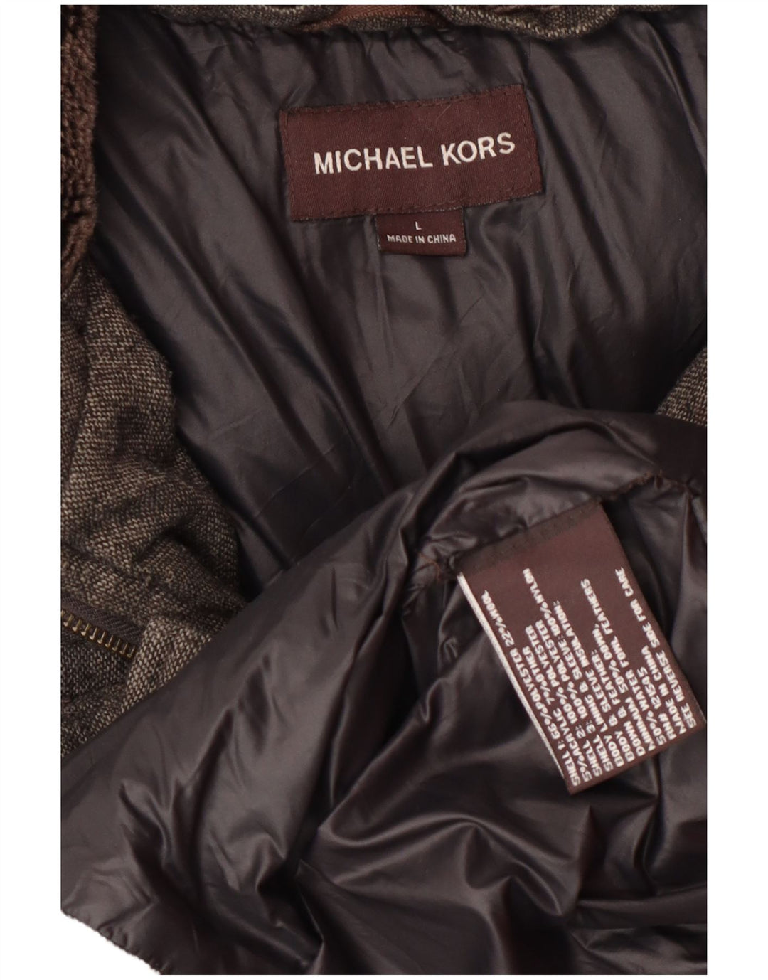 Michael Kors Mens Padded Jacket UK 40 Large Grey Polyester