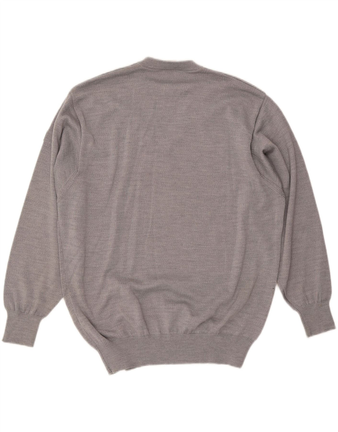 MARZ Mens V-Neck Jumper Sweater IT 52 Large Grey Wool Vintage Marz and Second-Hand Marz from Messina Hembry 