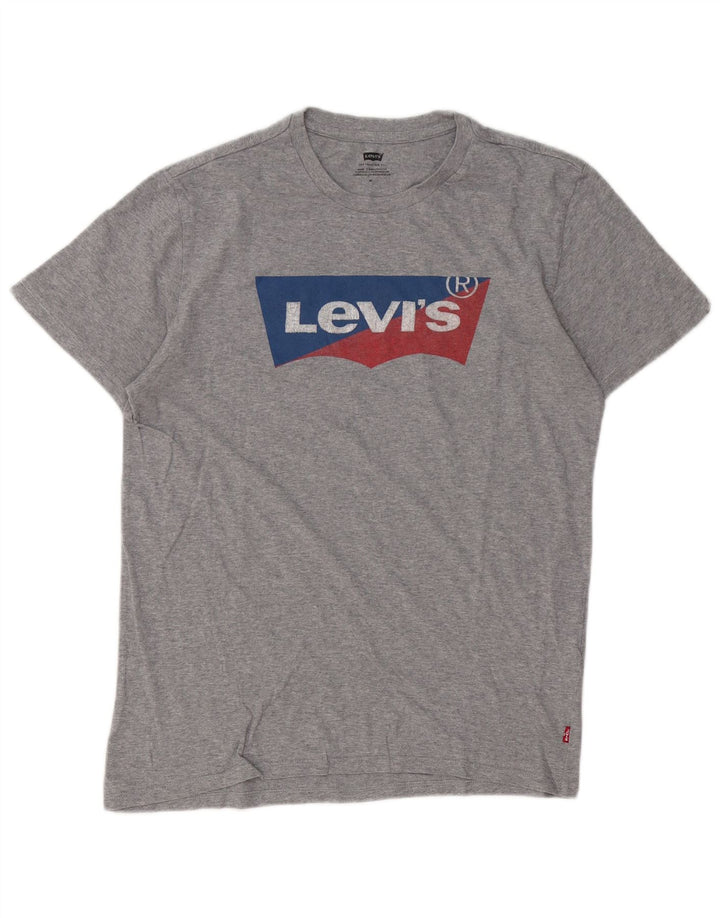 Levi's Mens Graphic T-Shirt Top Medium Grey Cotton