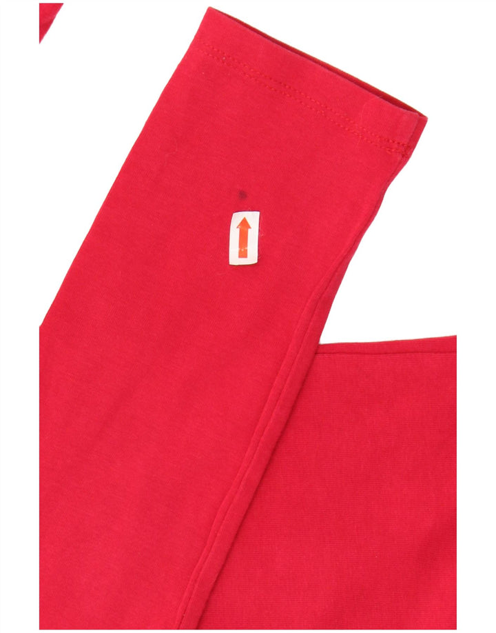 GUESS Girls Graphic Top Long Sleeve 11-12 Years Red Cotton