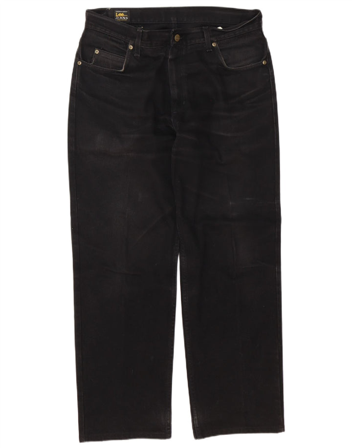 Lee Mens Broken In Straight Jeans W36 L32 Black Cotton