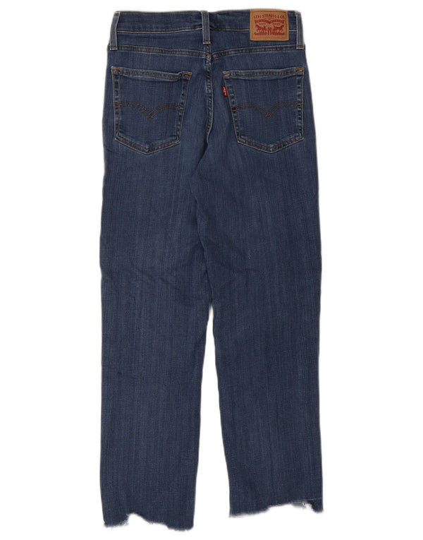 Levi's Womens 724 High Rise Straight Cropped Jeans W28 L25 Blue Cotton