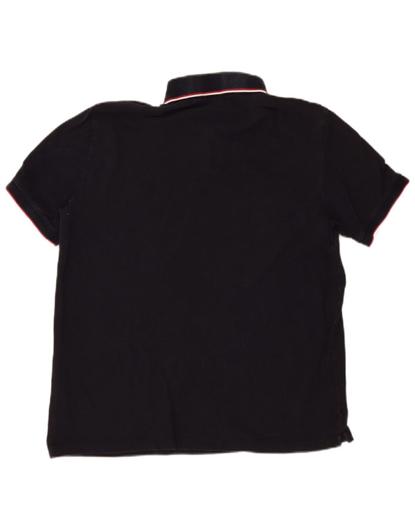 Armani Exchange Mens Polo Shirt XL Black Striped Cotton